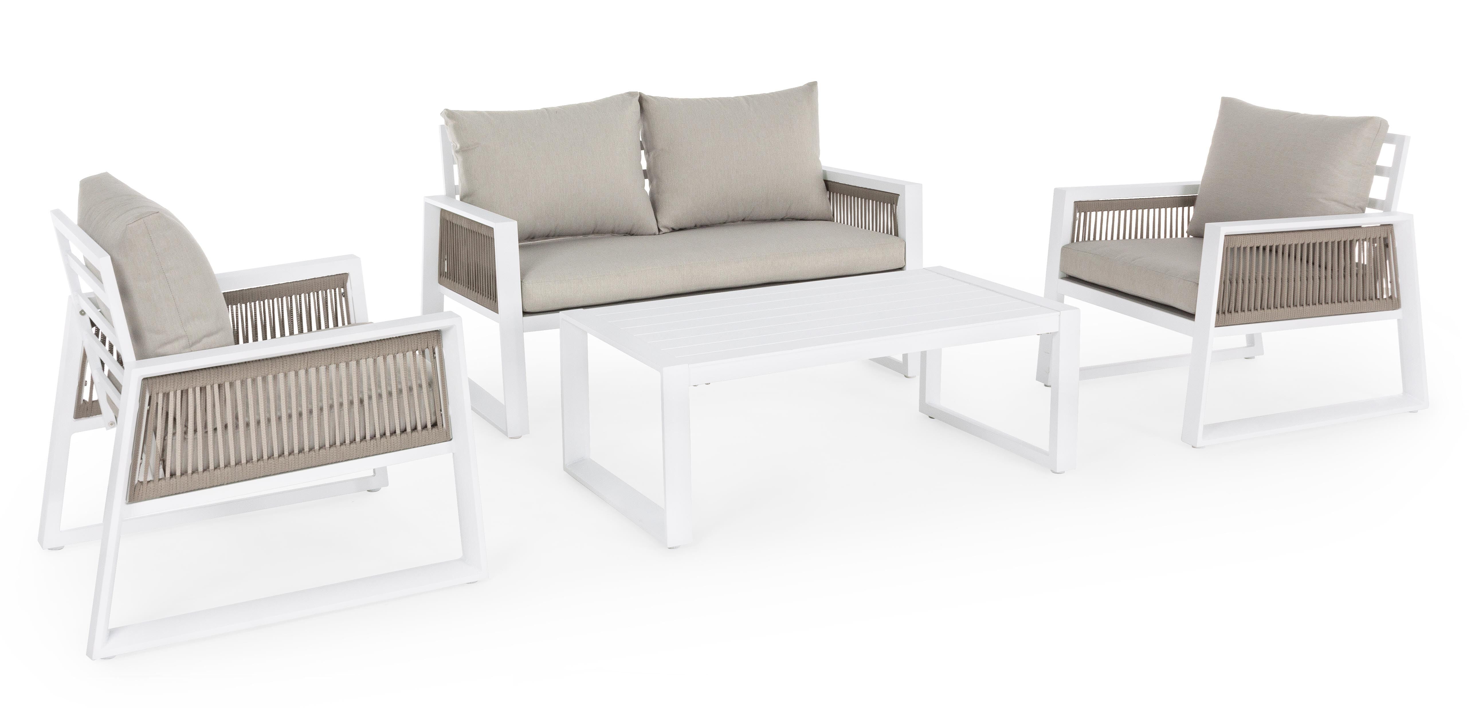 Lounge 4er Set Captiva Weiss