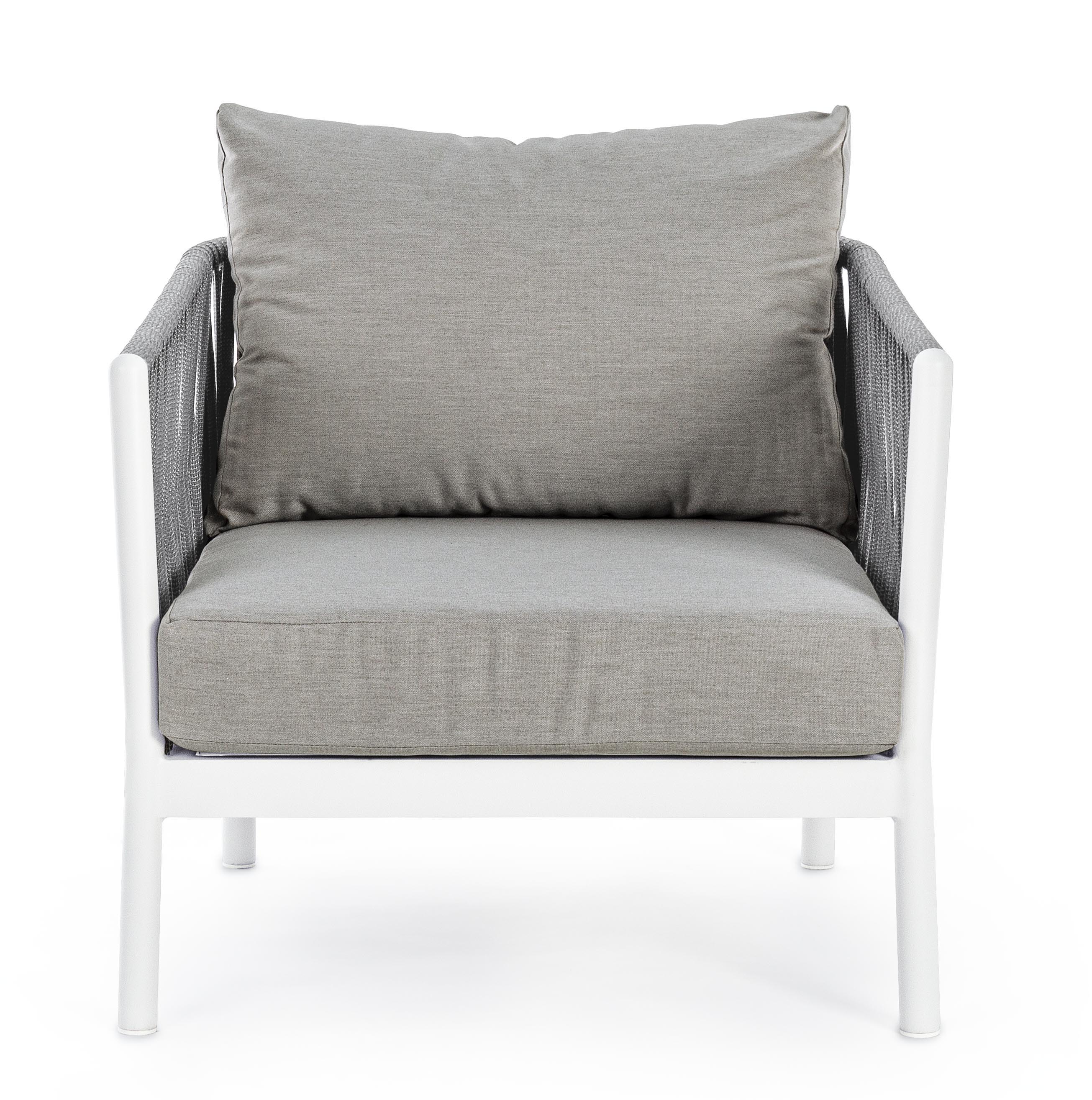 Sessel mit Kissen Florencia Weiss