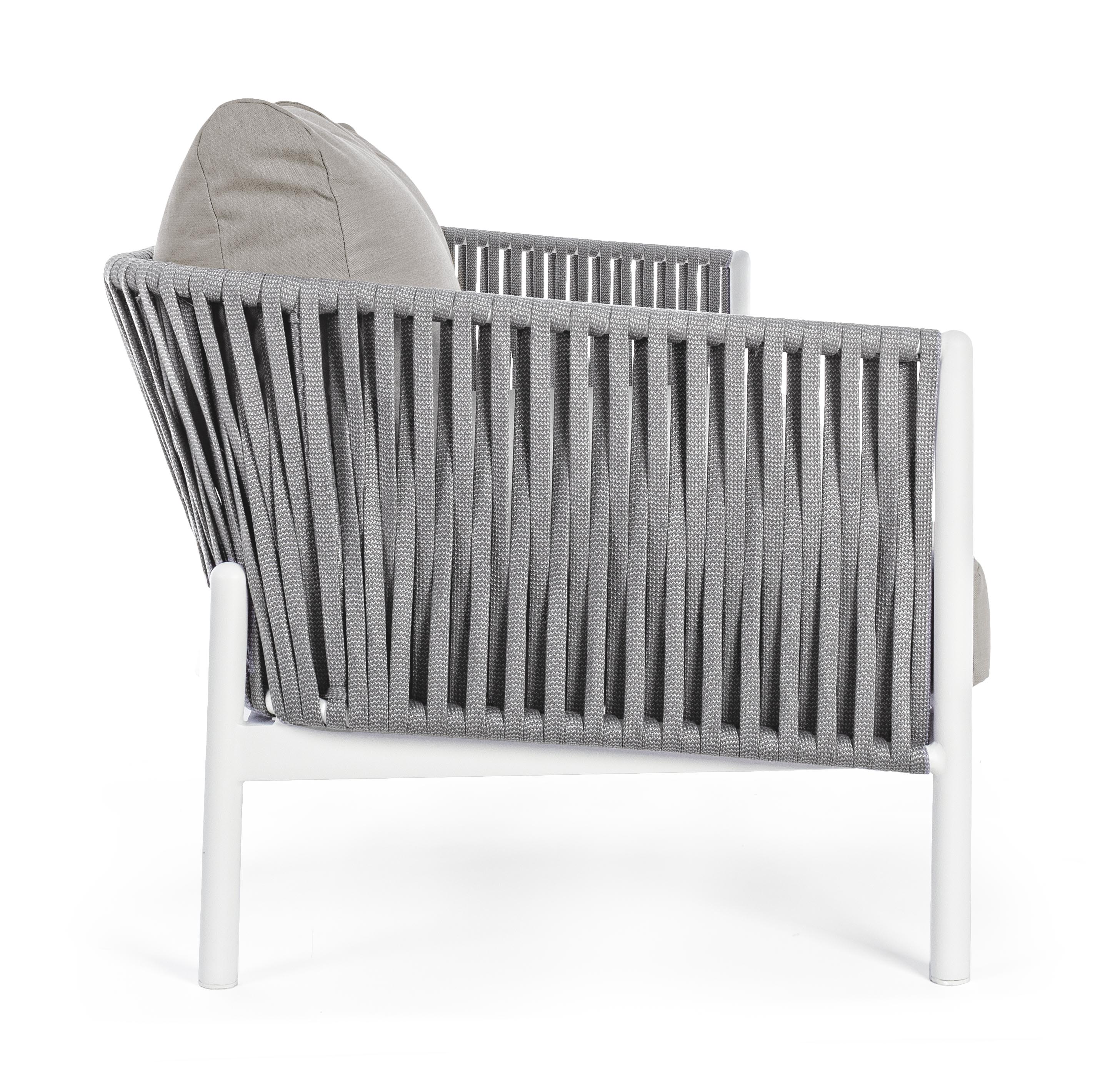 Sofa 3-Sitzer mit Kissen Florencia Weiss