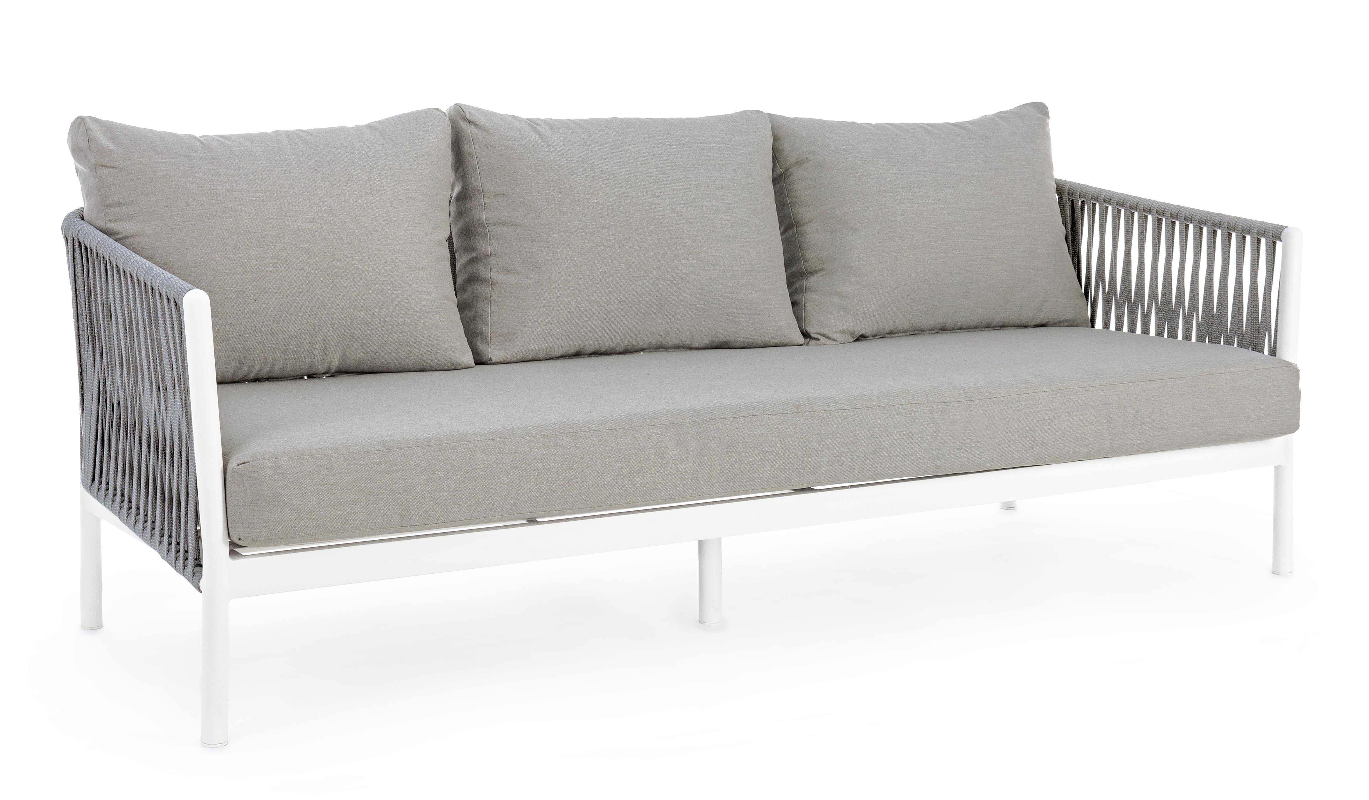 Sofa 3-Sitzer mit Kissen Florencia Weiss