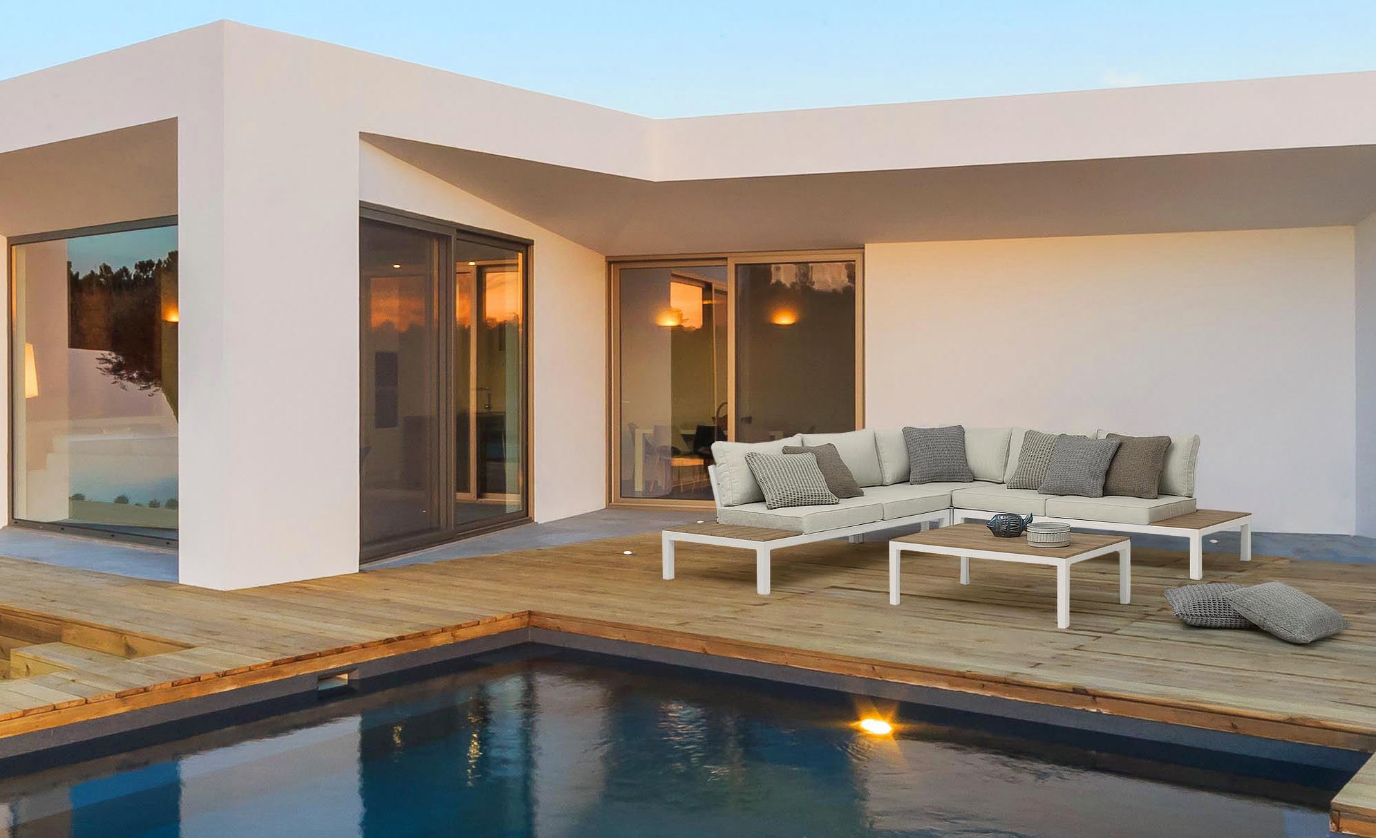 Set Eck-Sitzgruppe Elias Weiss