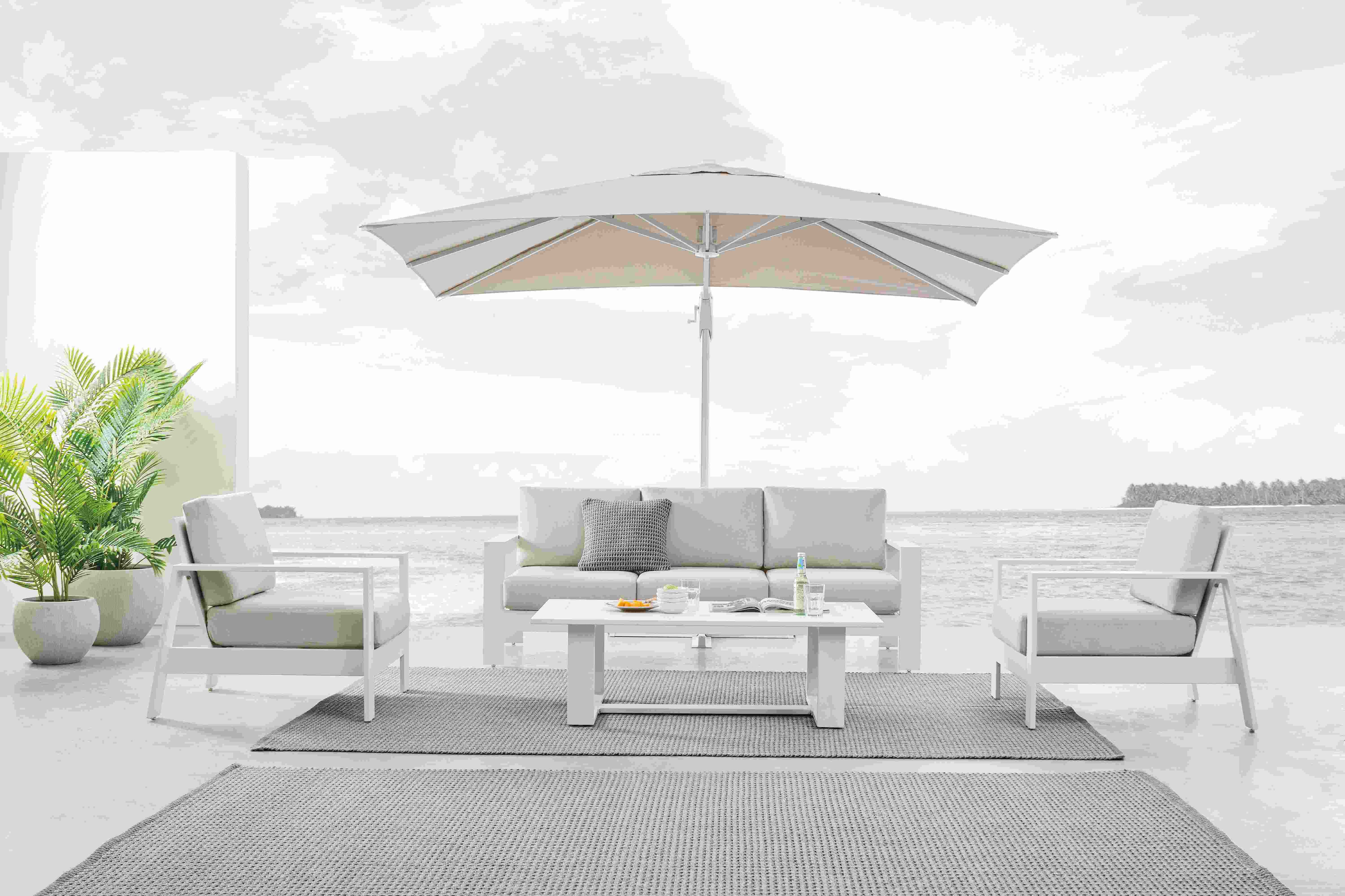 Lounge 4er Set Baltic Weiss