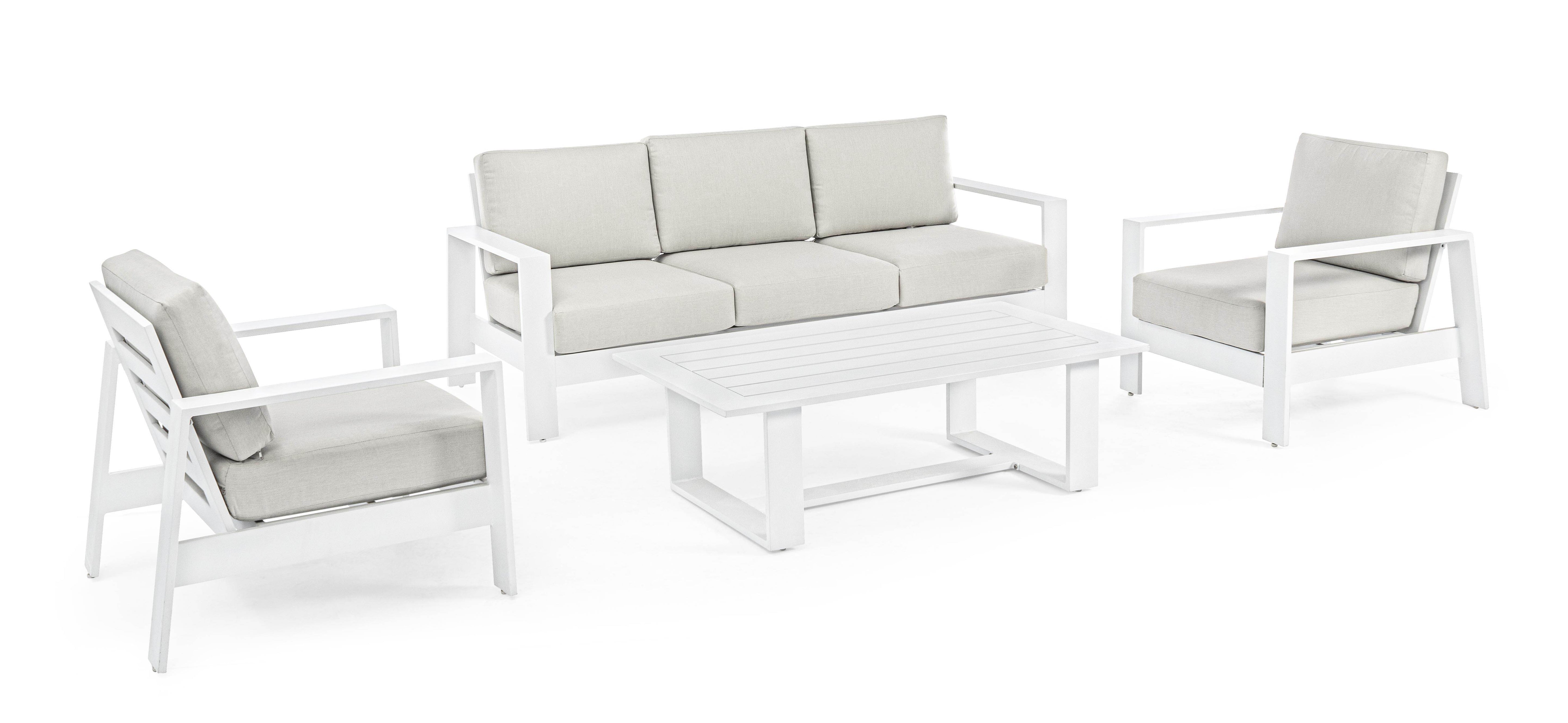 Lounge 4er Set Baltic Weiss
