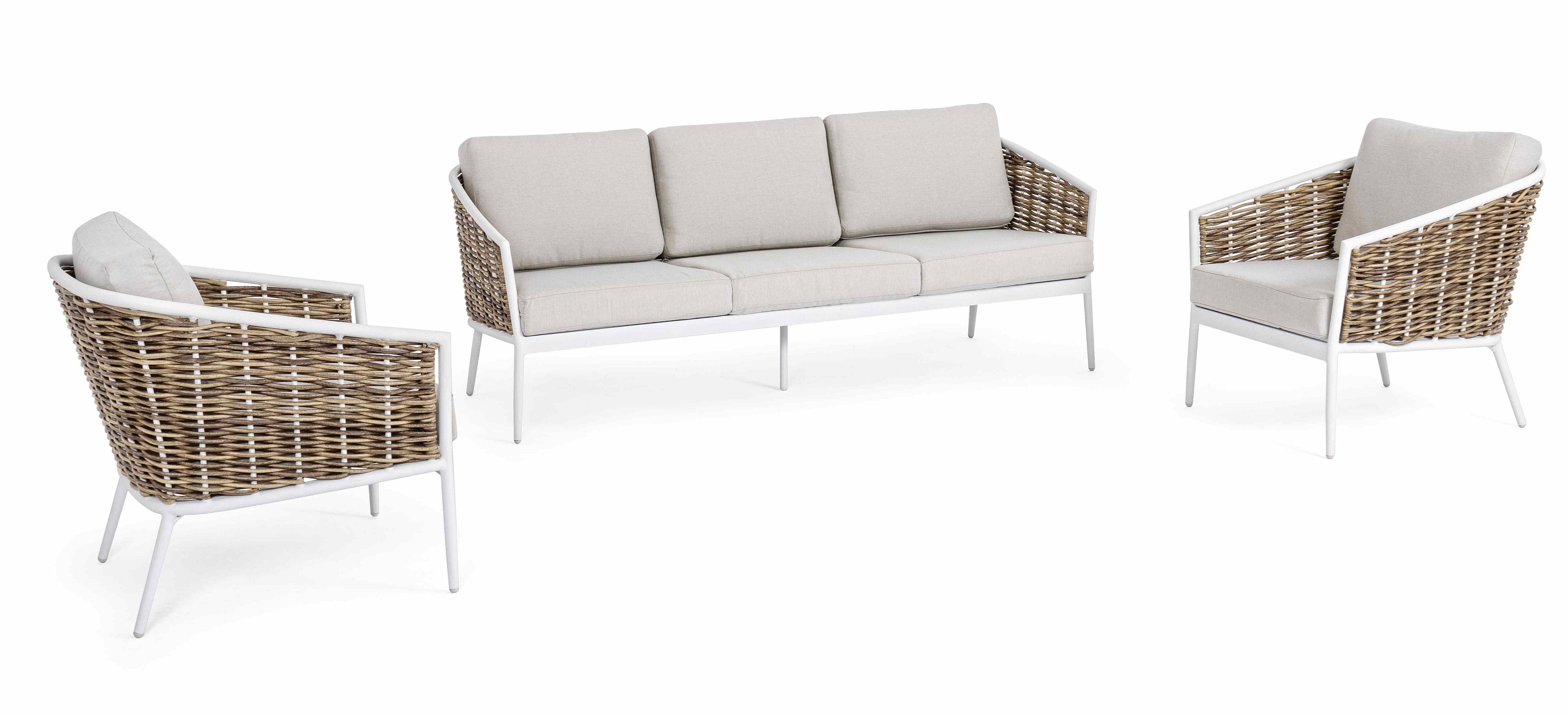 Lounge 3er Set Maribela Weiss