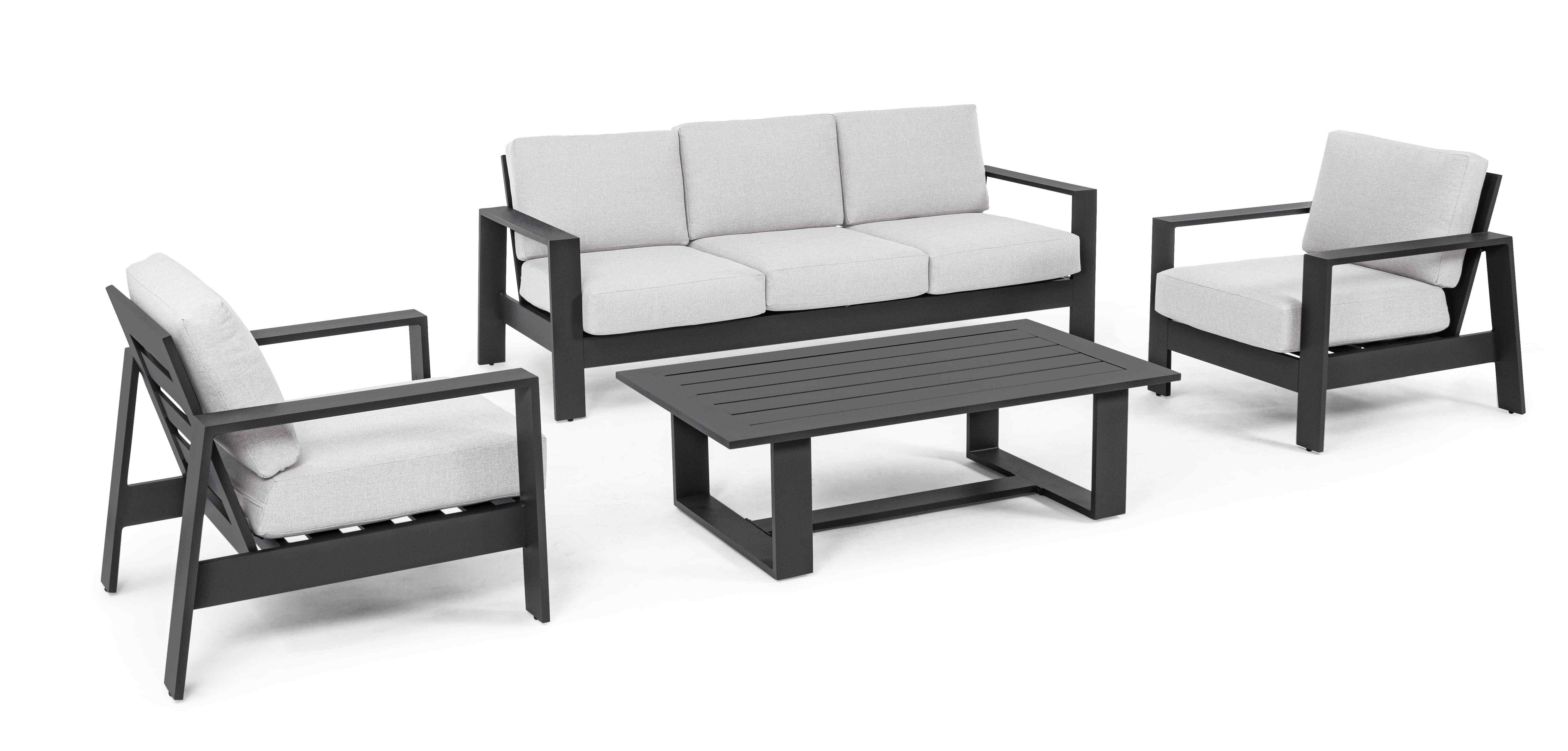 Lounge 4er Set Baltic Anthrazit