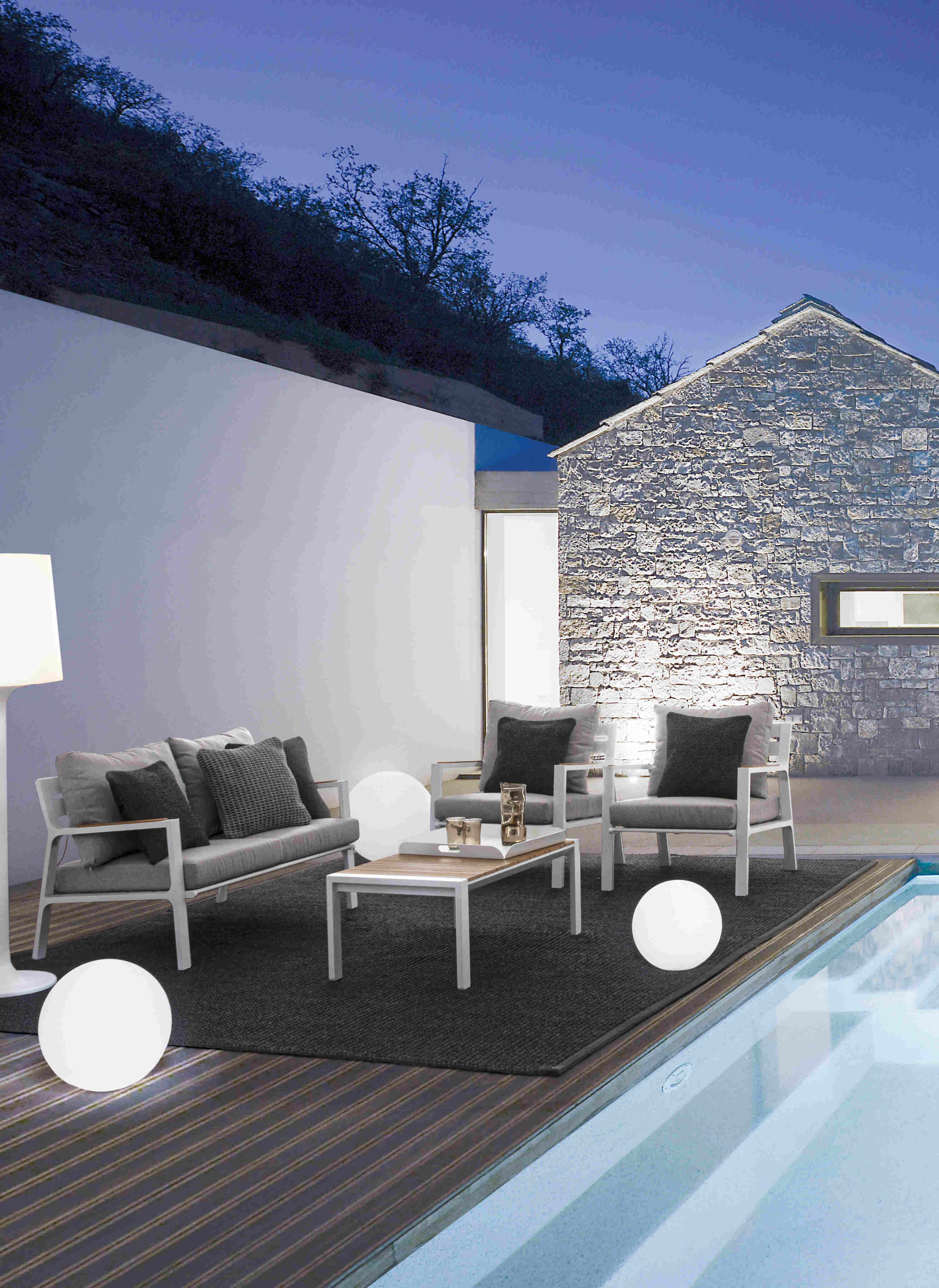 Ernst Lounge-Set 4 Weiss