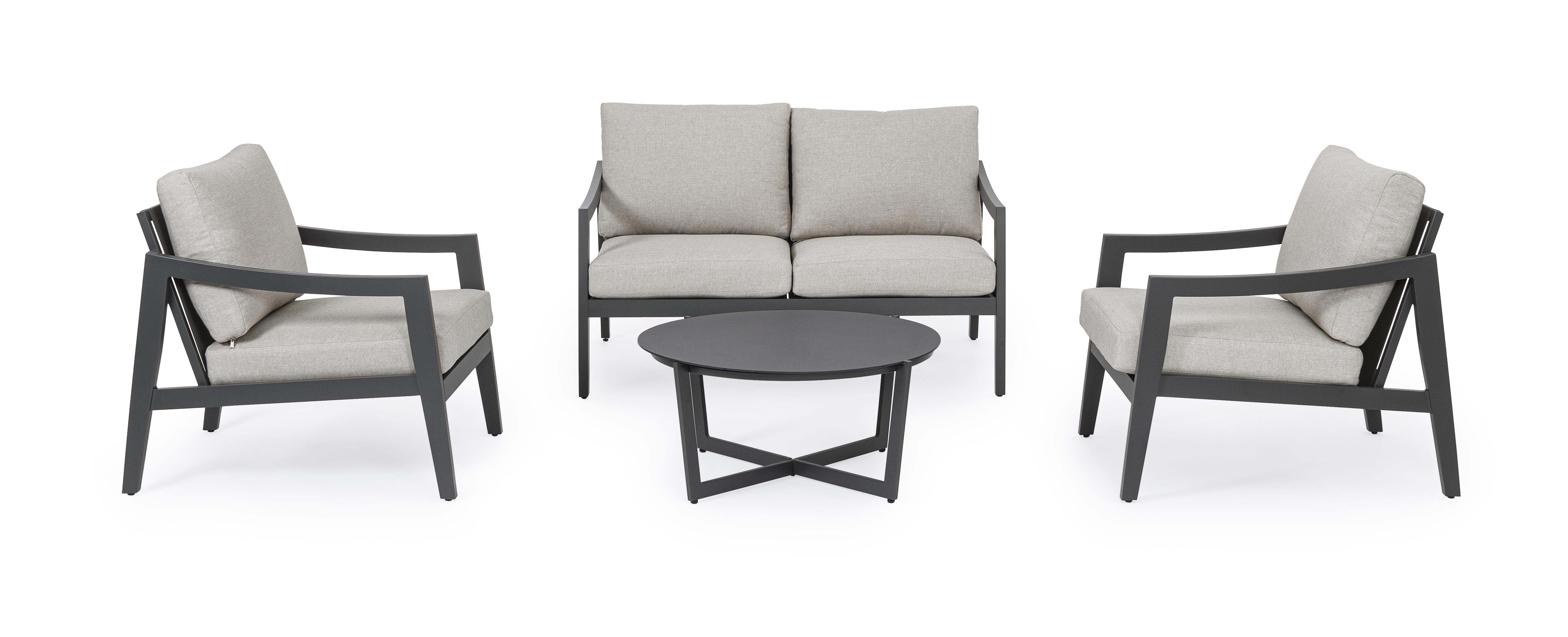 Lounge 4er Set Sirenus Anthrazit