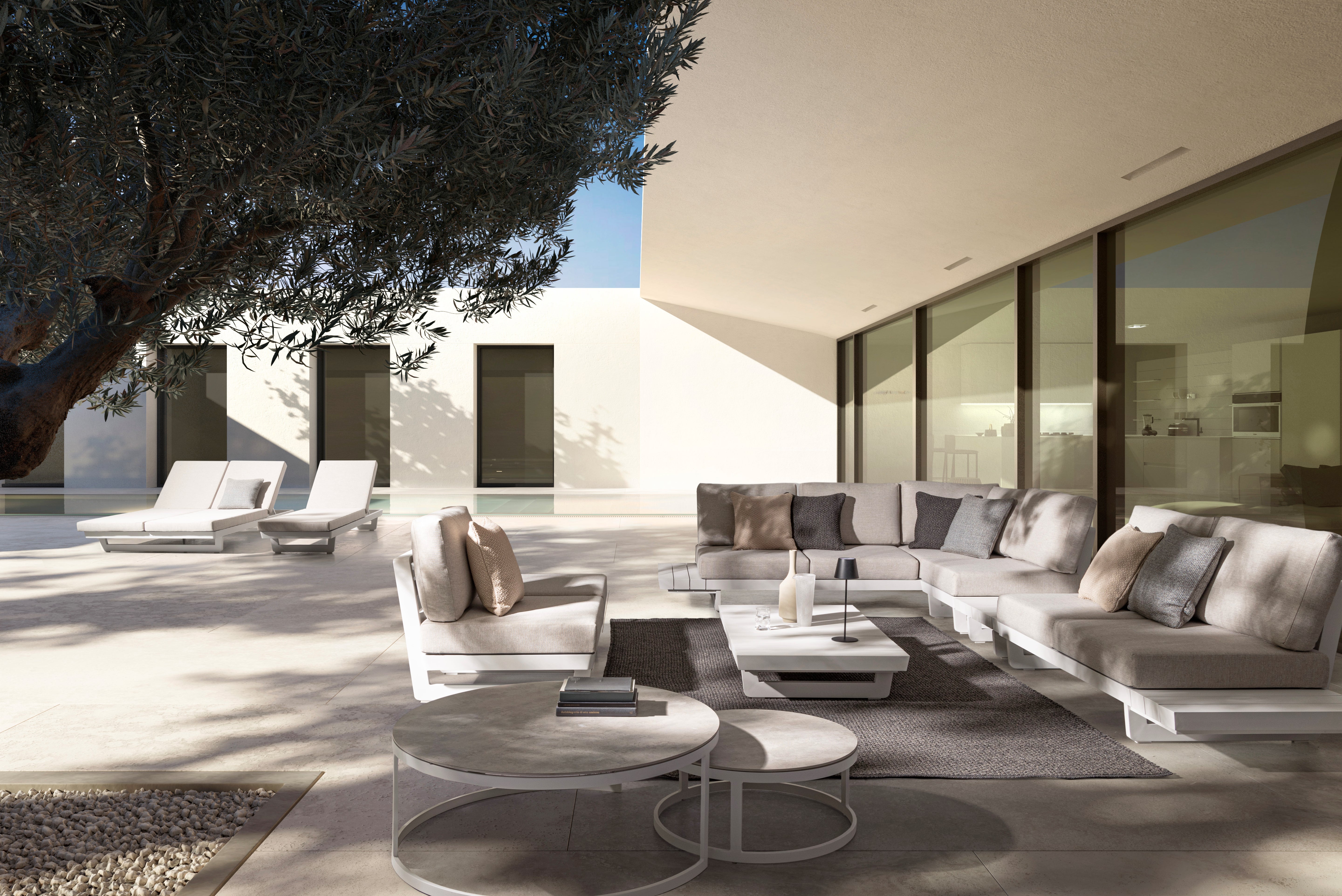 Modularer Couchtisch Infinity Weiss