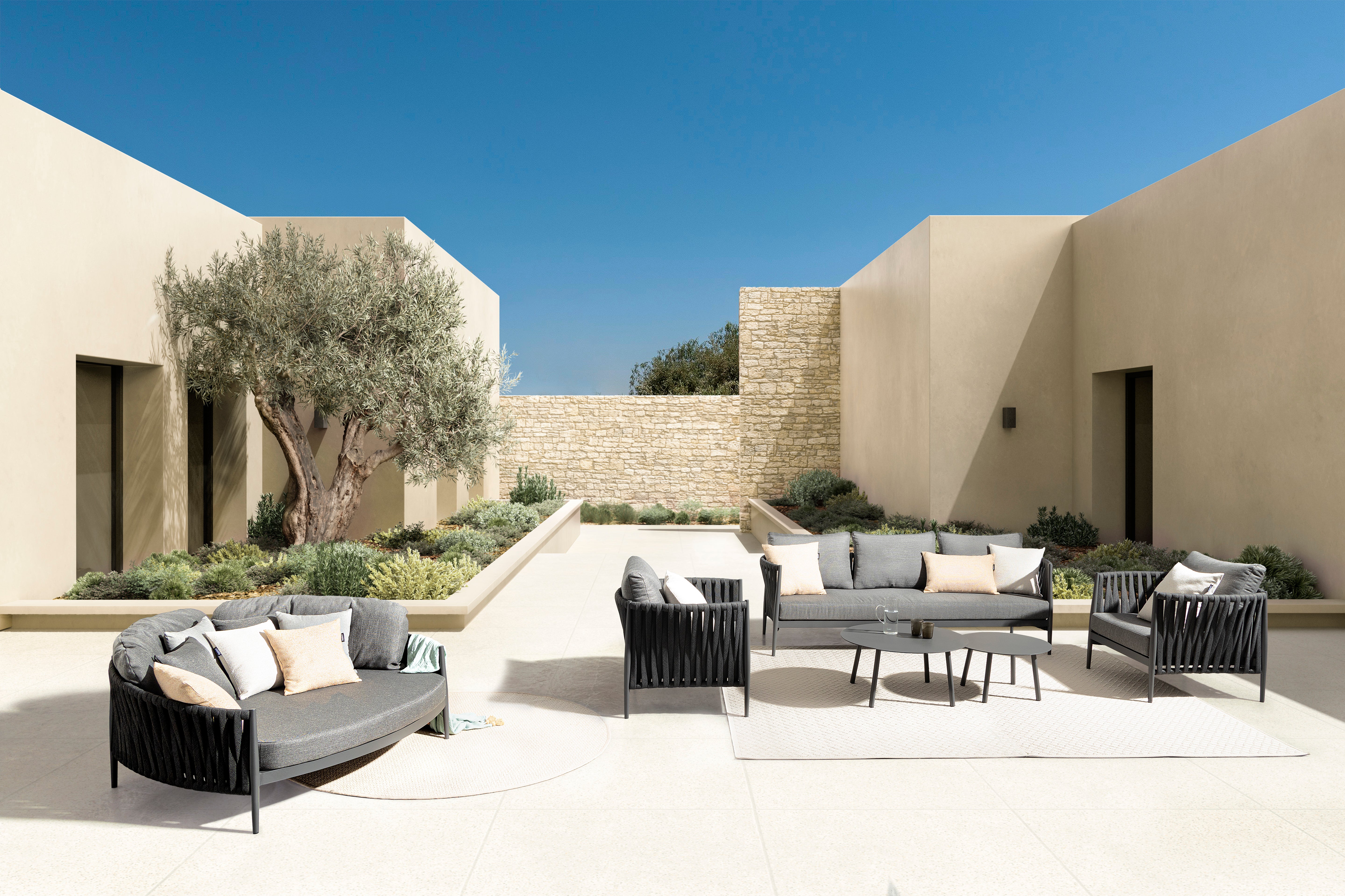 2er Set Couchtisch Aminta Anthrazit