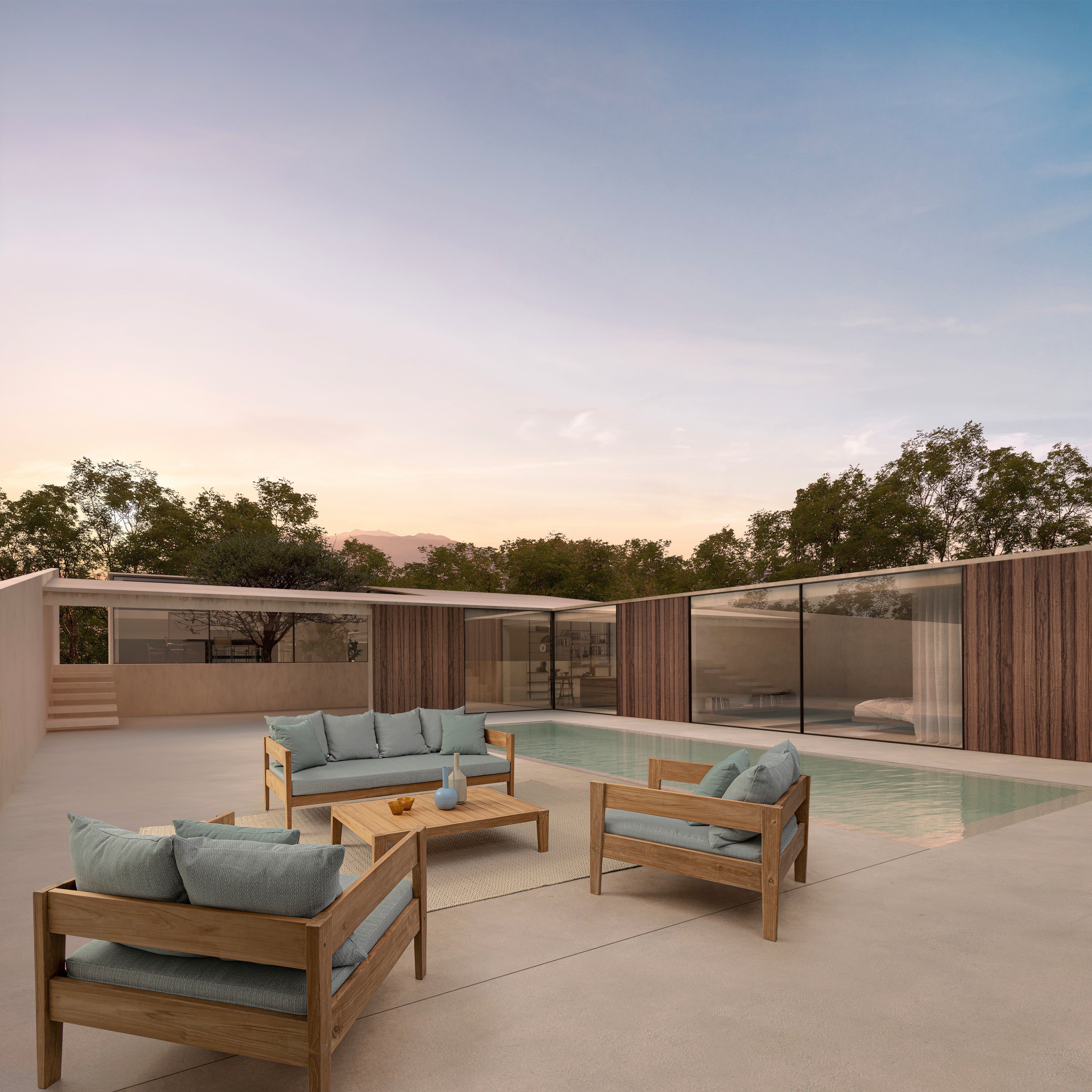 Sofa 3-Sitzer Kobo Aqua